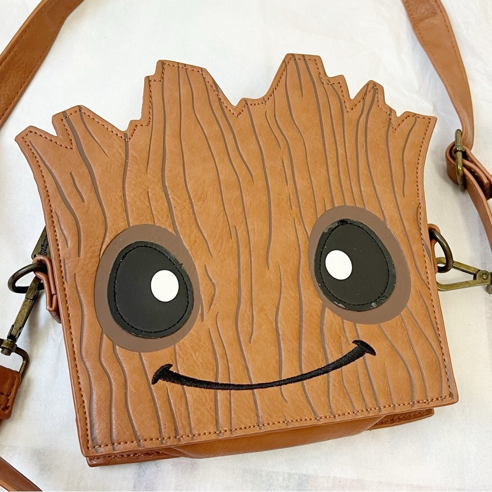 Final Price Loungefly Marvel Baby Groot Face Crossbody Bag
